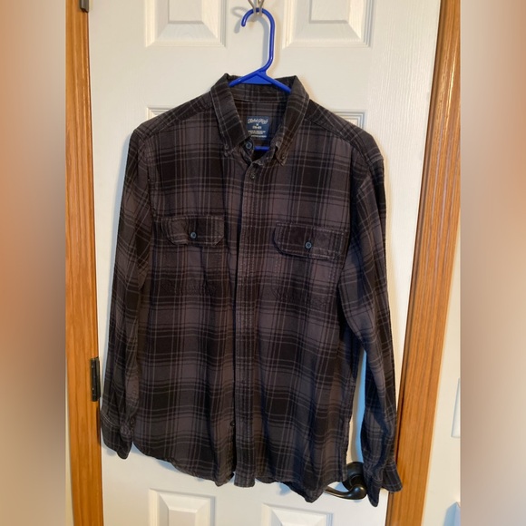 Faded Glory Dark Flannel Shirt - Picture 1 of 3